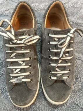 UGG Women’s Gray Suede Lace-Up Sneakers